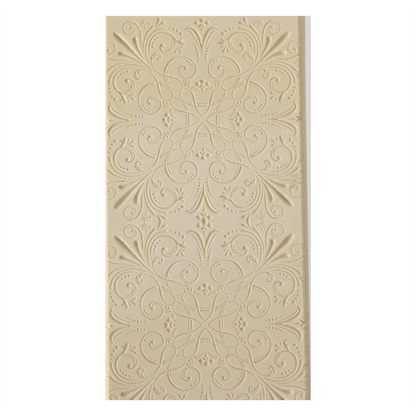Texture Tile - Victorian Elegance. Beige Texture Tiles are flexible, washable and can be used with any soft clay. Spritz with CoolSlip or dust on Dry Powder Release for stick-free impressions when using metal clay and polymer clay.