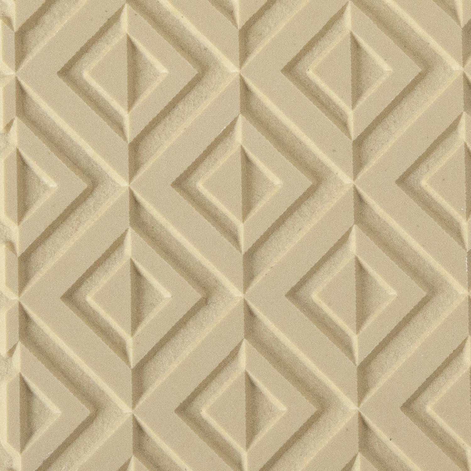 Texture Tile - Intersecting Frames. Beige Texture Tiles are flexible, washable and can be used with any soft clay. Spritz with CoolSlip or dust on Dry Powder Release for stick-free impressions when using metal clay and polymer clay.