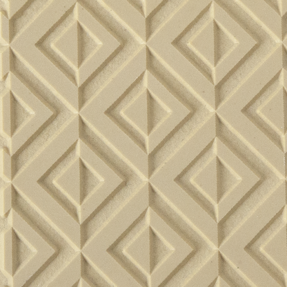 Texture Tile - Intersecting Frames. Beige Texture Tiles are flexible, washable and can be used with any soft clay. Spritz with CoolSlip or dust on Dry Powder Release for stick-free impressions when using metal clay and polymer clay.