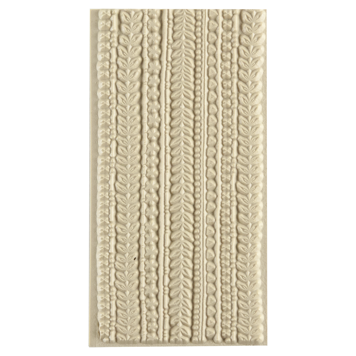 Texture Tile - Vines & Lines. Beige Texture Tiles are flexible, washable and can be used with any soft clay. Spritz with CoolSlip or dust on Dry Powder Release for stick-free impressions when using metal clay and polymer clay.