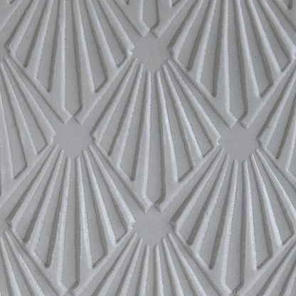 Texture Tile - Deco Diamond sample rolled into clay