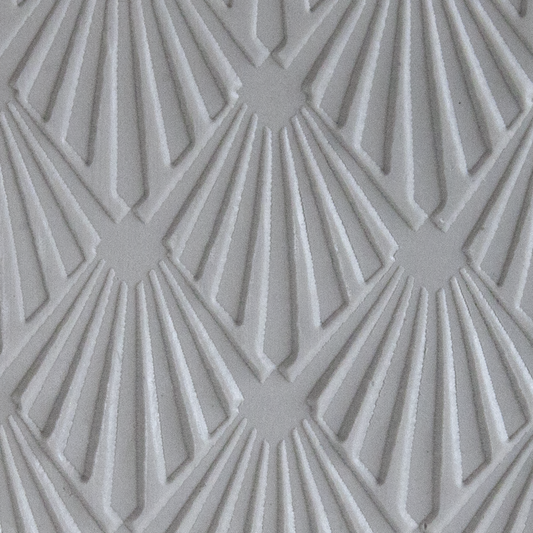 Texture Tile - Deco Diamond sample rolled into clay