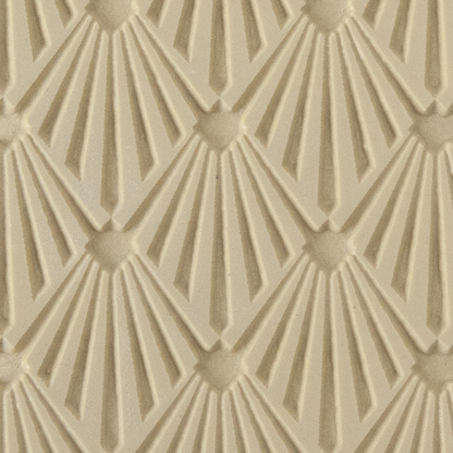 Texture Tile - Deco Diamond Embossed. Beige Texture Tiles are flexible, washable and can be used with any soft clay. Spritz with CoolSlip or dust on Dry Powder Release for stick-free impressions when using metal clay and polymer clay.