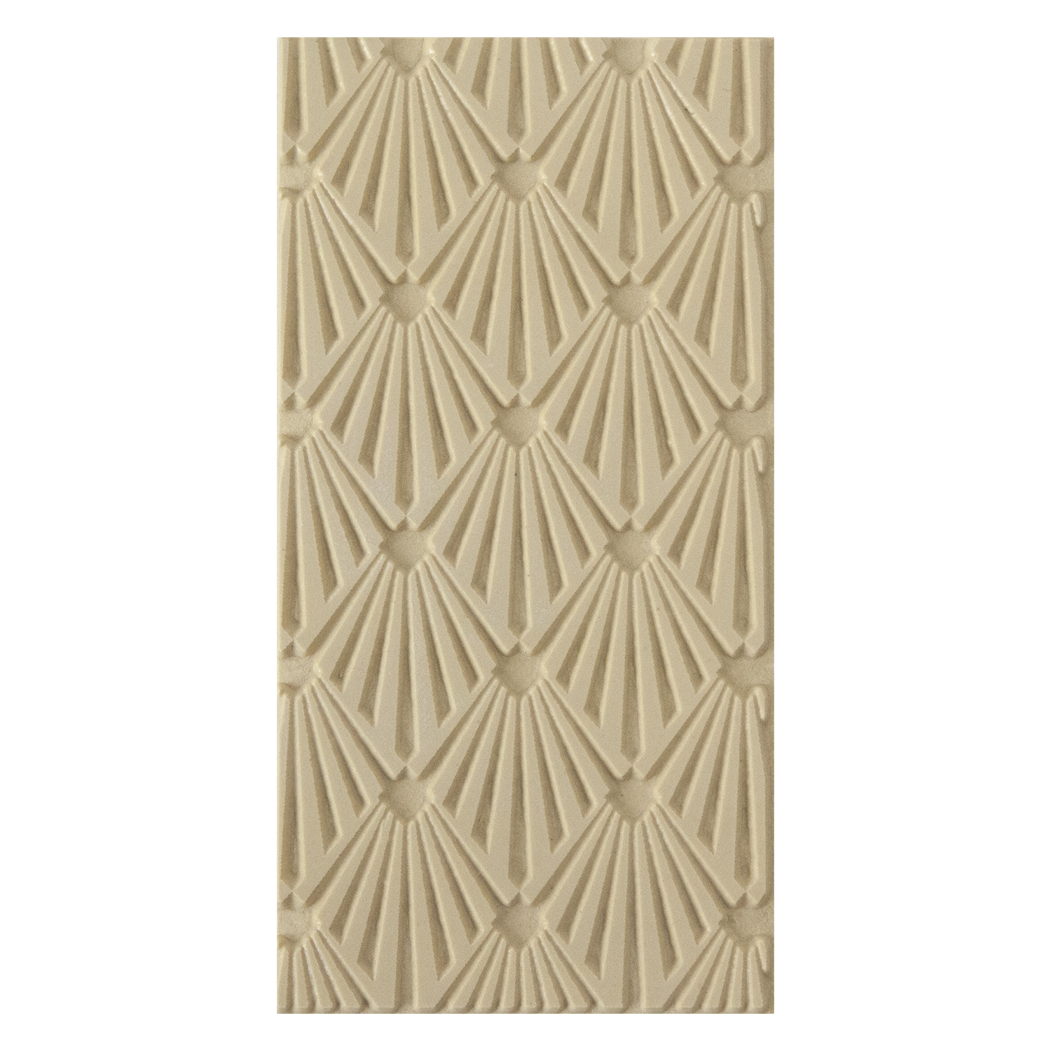 Texture Tile - Deco Diamond Embossed. Beige Texture Tiles are flexible, washable and can be used with any soft clay. Spritz with CoolSlip or dust on Dry Powder Release for stick-free impressions when using metal clay and polymer clay.