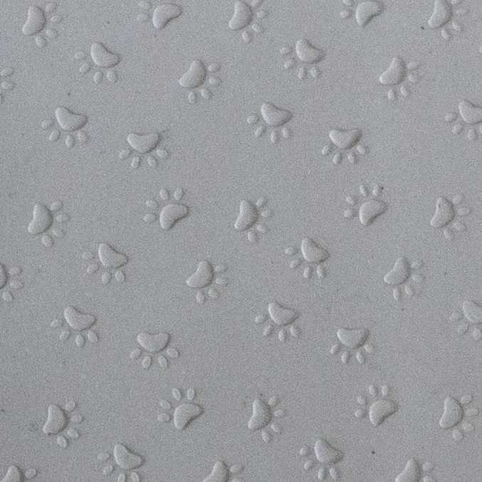 Texture Tile - Wipe Your Paws! Embossed sample rolled into clay