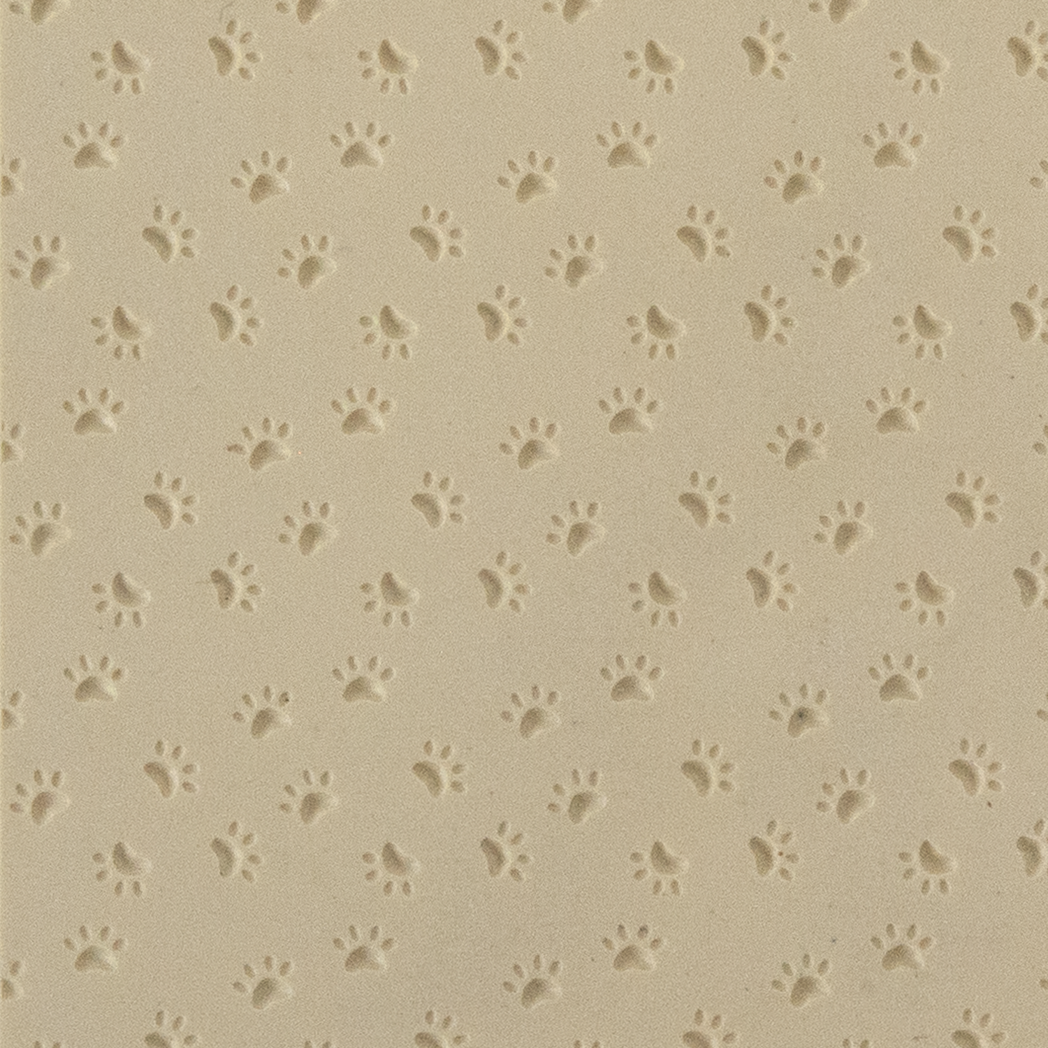 Texture Tile - Wipe Your Paws! Embossed. Beige Texture Tiles are flexible, washable and can be used with any soft clay. Spritz with CoolSlip or dust on Dry Powder Release for stick-free impressions when using metal clay and polymer clay.