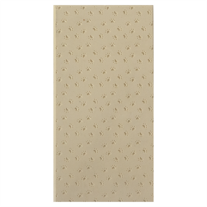 Texture Tile - Wipe Your Paws! Embossed. Beige Texture Tiles are flexible, washable and can be used with any soft clay. Spritz with CoolSlip or dust on Dry Powder Release for stick-free impressions when using metal clay and polymer clay.
