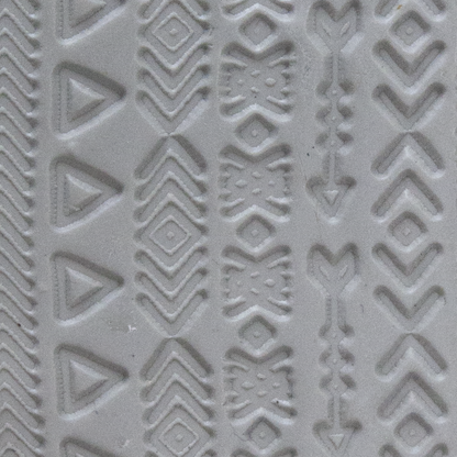 Texture Tile - Tribal Borders sample rolled into clay