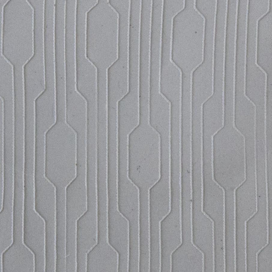 Texture Tile - Interlocking Fineline sample rolled into clay