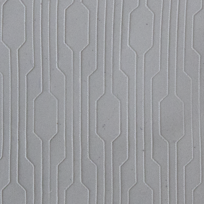 Texture Tile - Interlocking Fineline sample rolled into clay