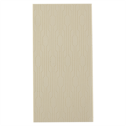 Texture Tile - Interlocking Fineline. Beige Texture Tiles are flexible, washable and can be used with any soft clay. Spritz with CoolSlip or dust on Dry Powder Release for stick-free impressions when using metal clay and polymer clay.