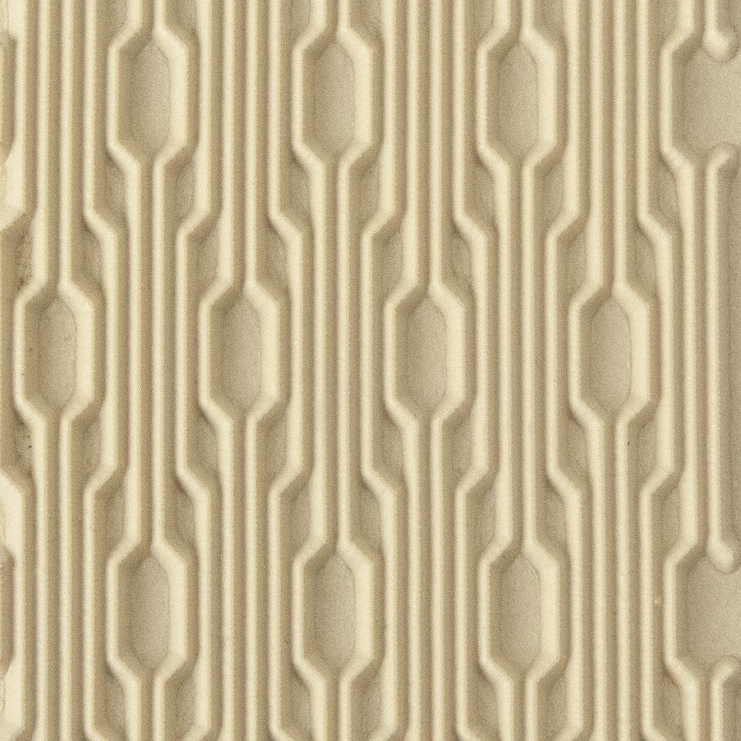 Texture Tile - Interlocking. Beige Texture Tiles are flexible, washable and can be used with any soft clay. Spritz with CoolSlip or dust on Dry Powder Release for stick-free impressions when using metal clay and polymer clay.