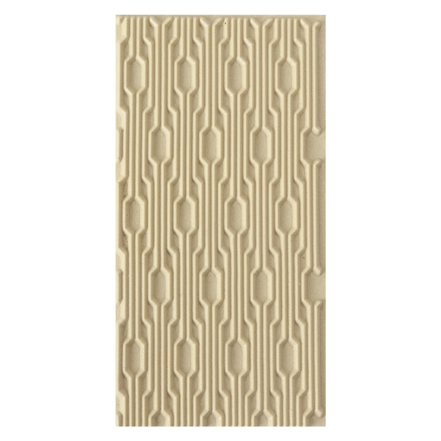 Texture Tile - Interlocking. Beige Texture Tiles are flexible, washable and can be used with any soft clay. Spritz with CoolSlip or dust on Dry Powder Release for stick-free impressions when using metal clay and polymer clay.
