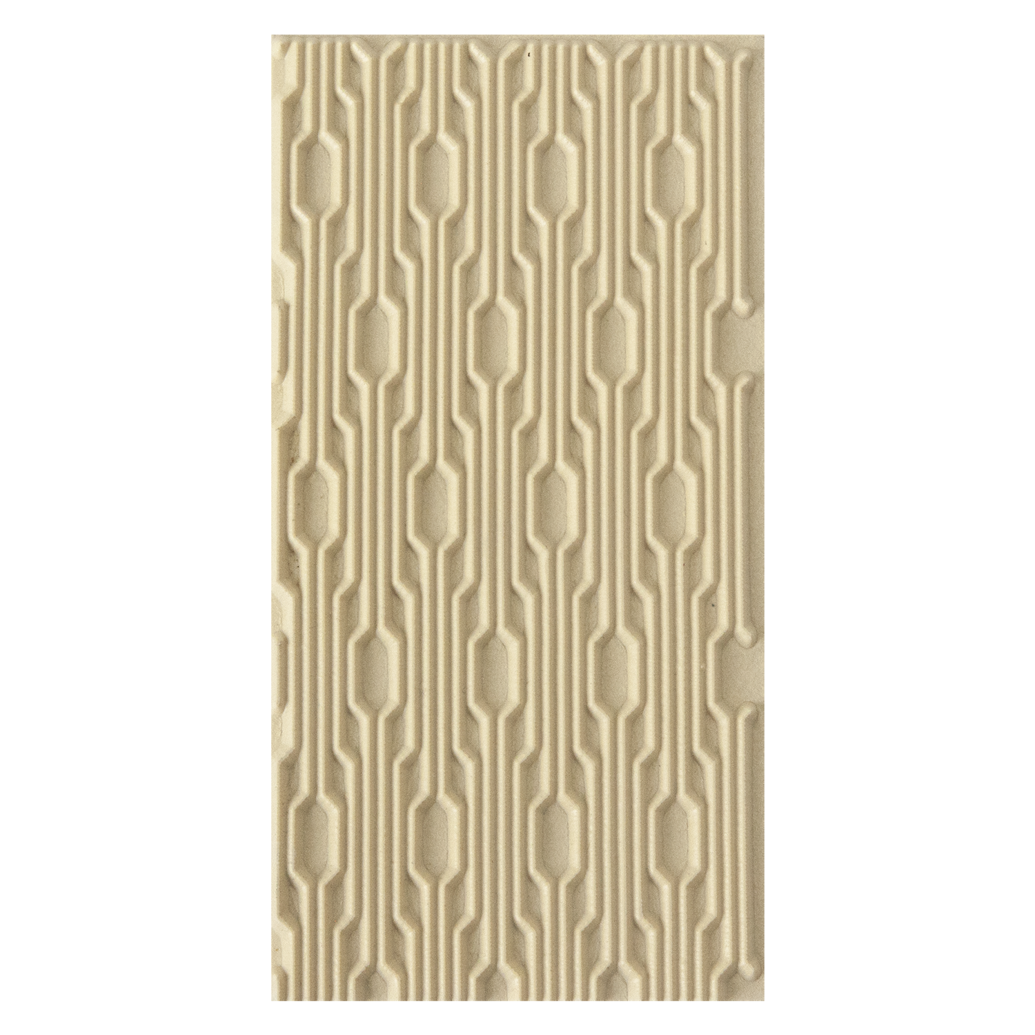 Texture Tile - Interlocking. Beige Texture Tiles are flexible, washable and can be used with any soft clay. Spritz with CoolSlip or dust on Dry Powder Release for stick-free impressions when using metal clay and polymer clay.