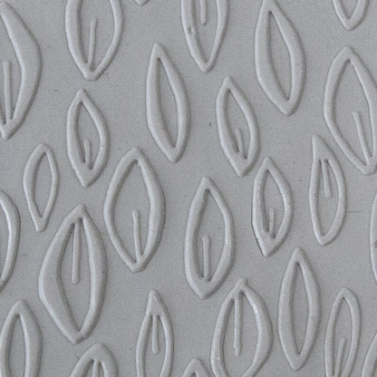 Texture Tile - Leaf Animation Embossed sample rolled into clay