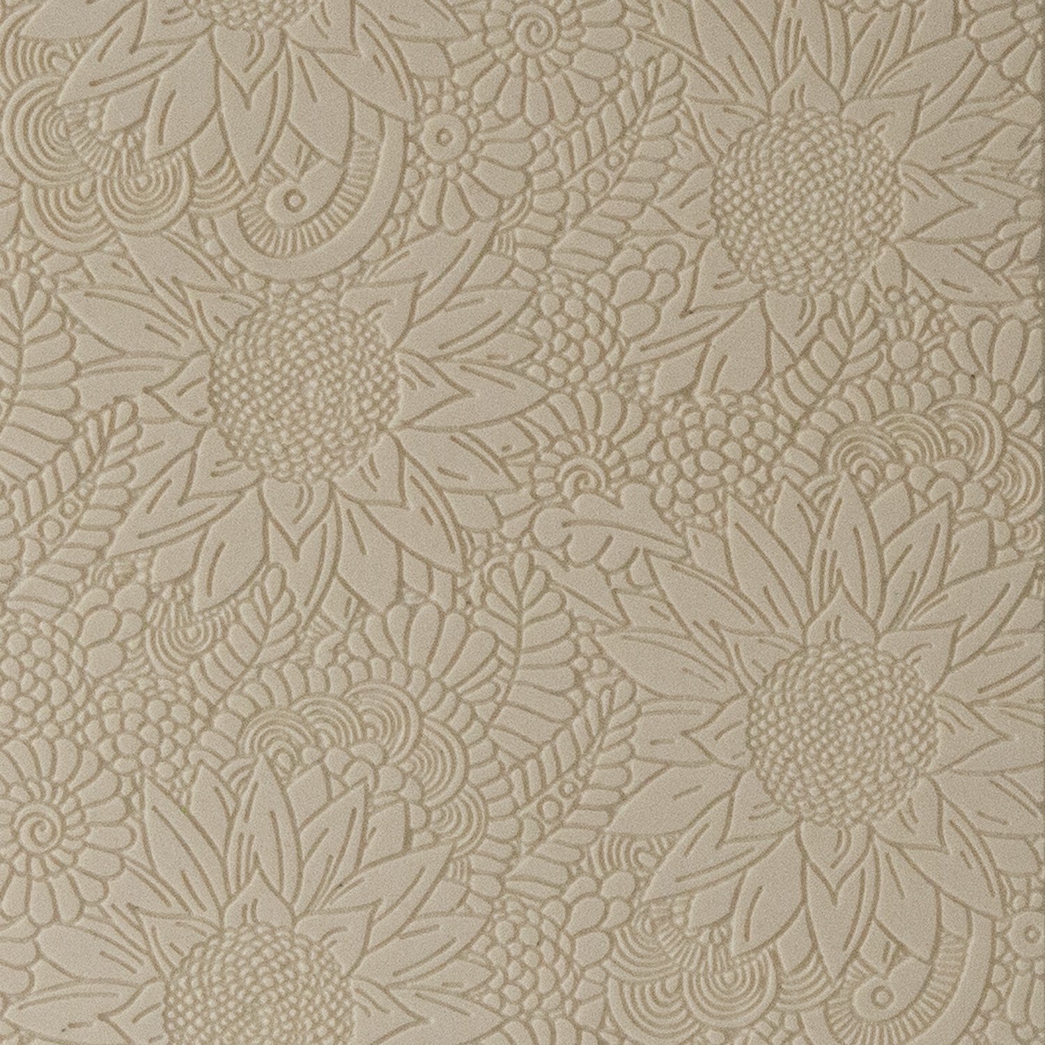 Texture Tile - Super Fineline Brilliant Blooms. Beige Texture Tiles are flexible, washable and can be used with any soft clay. Spritz with CoolSlip or dust on Dry Powder Release for stick-free impressions when using metal clay and polymer clay.