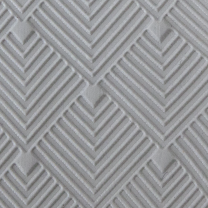 Texture Tile - 3D Squares Embossed sample rolled into clay