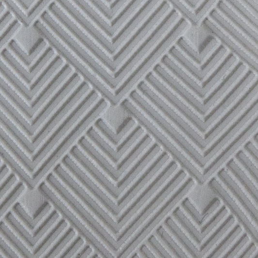 Texture Tile - 3D Squares Embossed sample rolled into clay