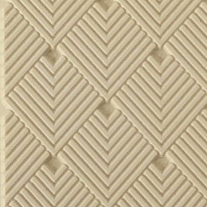 Texture Tile - 3D Squares Embossed. Beige Texture Tiles are flexible, washable and can be used with any soft clay. Spritz with CoolSlip or dust on Dry Powder Release for stick-free impressions when using metal clay and polymer clay.