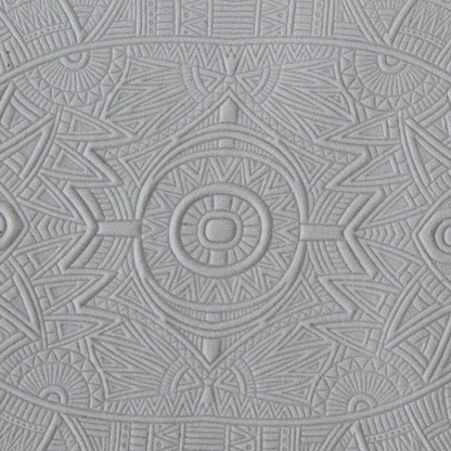 Texture Tile - Polynesian Play sample rolled into clay