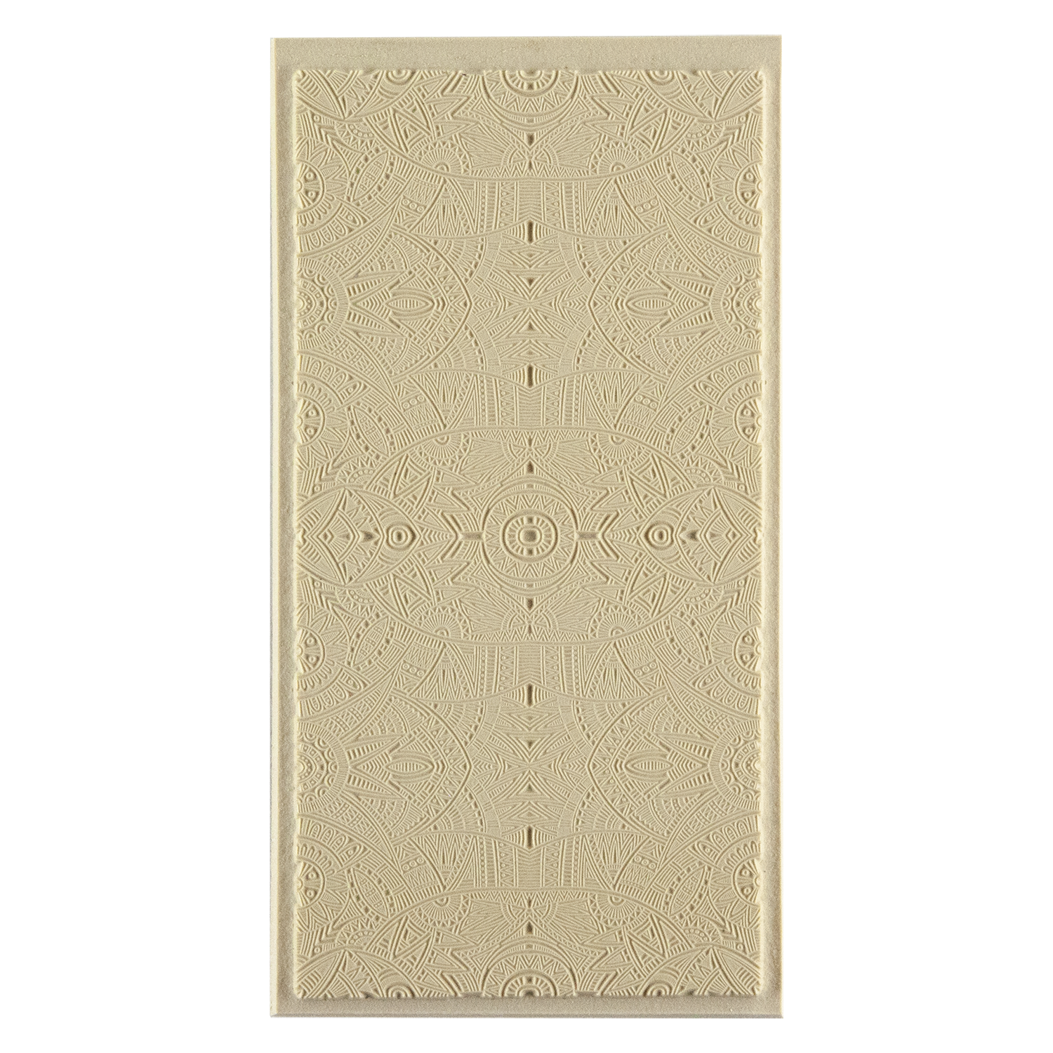 Texture Tile - Polynesian Play. Beige Texture Tiles are flexible, washable and can be used with any soft clay. Spritz with CoolSlip or dust on Dry Powder Release for stick-free impressions when using metal clay and polymer clay.