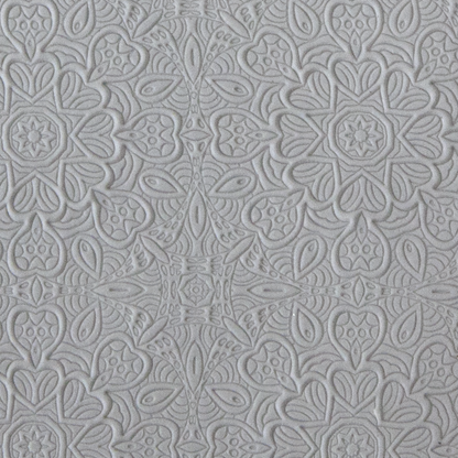 Texture Tile - Heart Laced sample rolled into clay