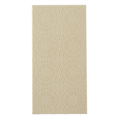Texture Tile - Heart Laced. Beige Texture Tiles are flexible, washable and can be used with any soft clay. Spritz with CoolSlip or dust on Dry Powder Release for stick-free impressions when using metal clay and polymer clay.