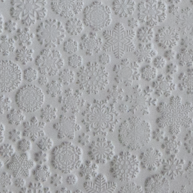 polymer clay sample of Texture Tile - Snow Day