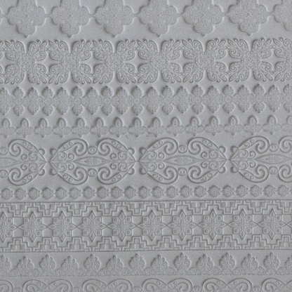 Texture Tile - Fancy Borders sample rolled into clay