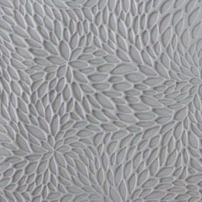 Texture Tile - Interwoven Leaves sample rolled into clay