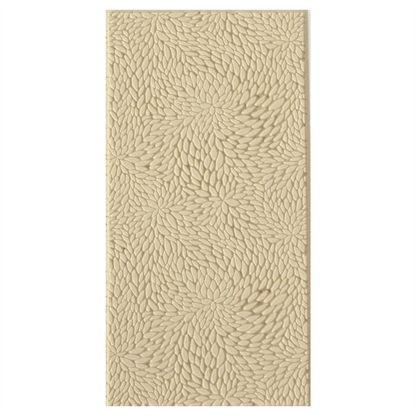Texture Tile - Interwoven Leaves. Beige Texture Tiles are flexible, washable and can be used with any soft clay. Spritz with CoolSlip or dust on Dry Powder Release for stick-free impressions when using metal clay and polymer clay.