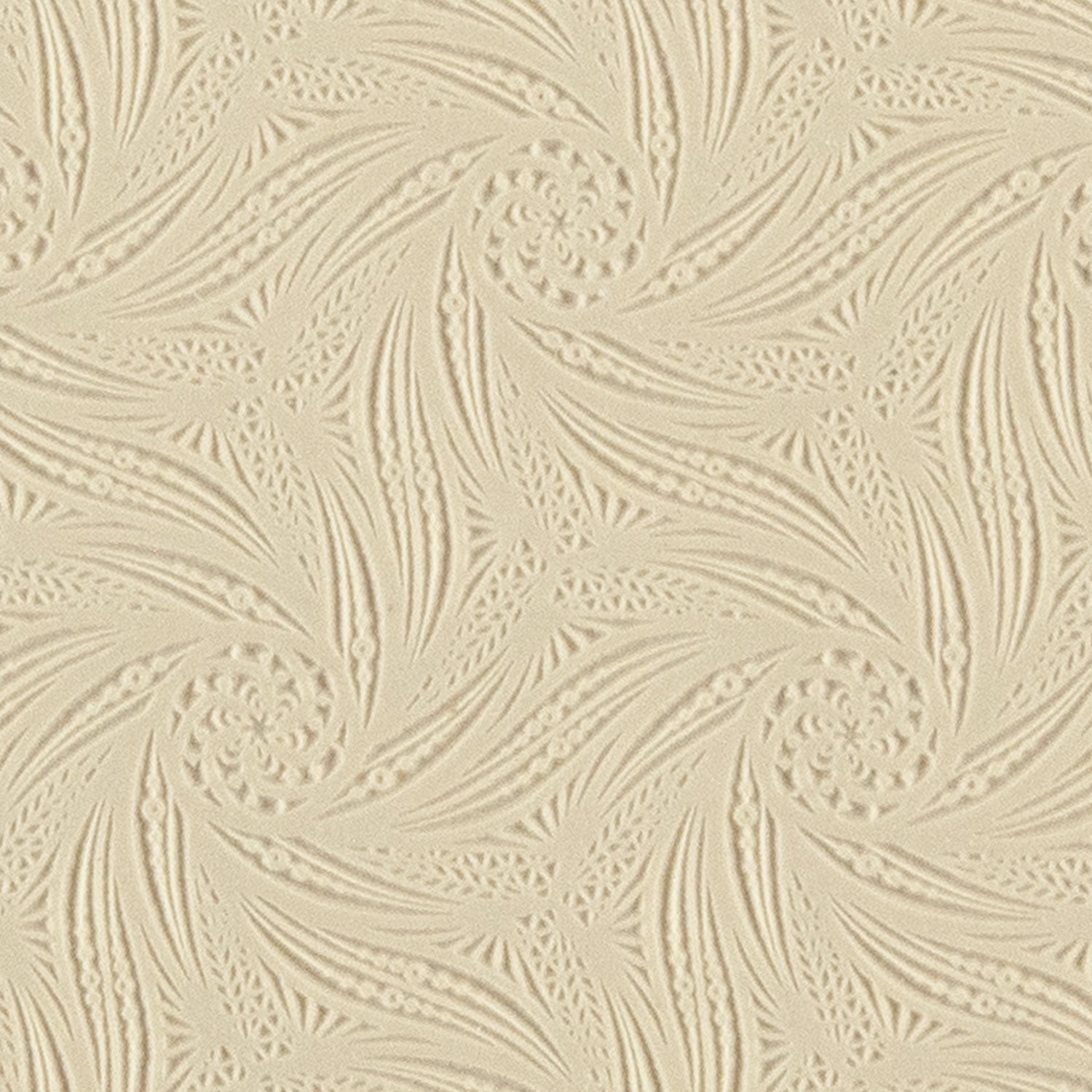 Texture Tile - Vortex Jungle. Beige Texture Tiles are flexible, washable and can be used with any soft clay. Spritz with CoolSlip or dust on Dry Powder Release for stick-free impressions when using metal clay and polymer clay.