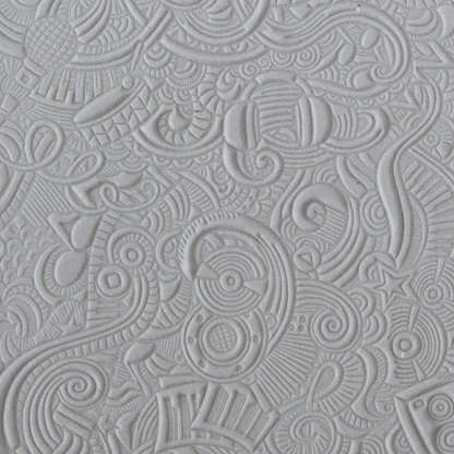 Texture Tile - Rock Around The Clock sample rolled into clay