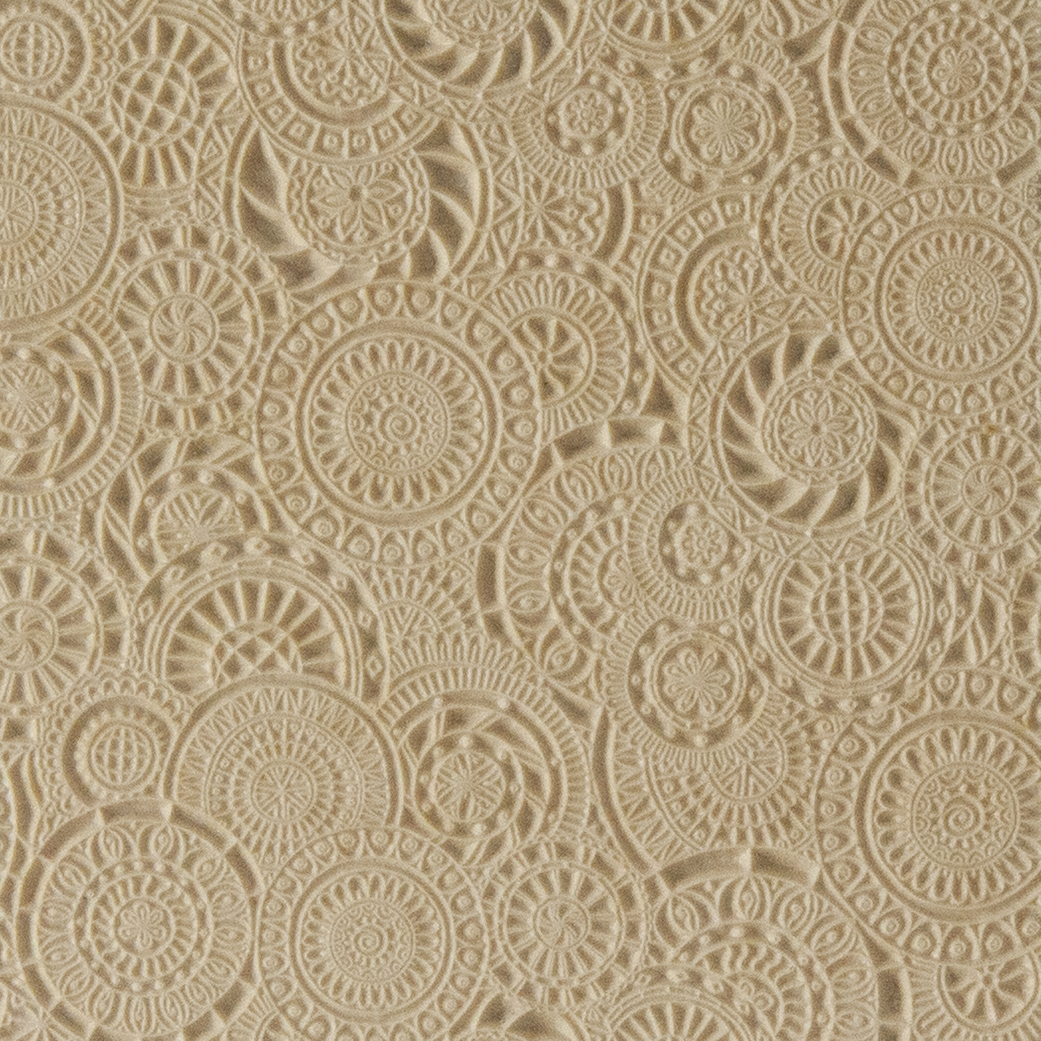 Texture Tile - Kaleidoscope Overload. Beige Texture Tiles are flexible, washable and can be used with any soft clay. Spritz with CoolSlip or dust on Dry Powder Release for stick-free impressions when using metal clay and polymer clay.