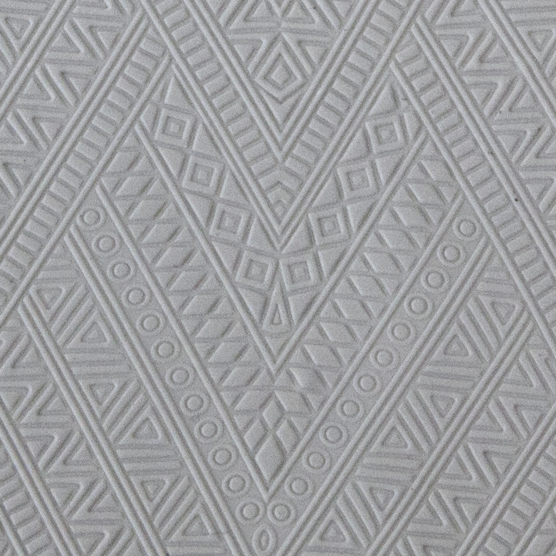 Texture Tile - Herringbone sample rolled into clay