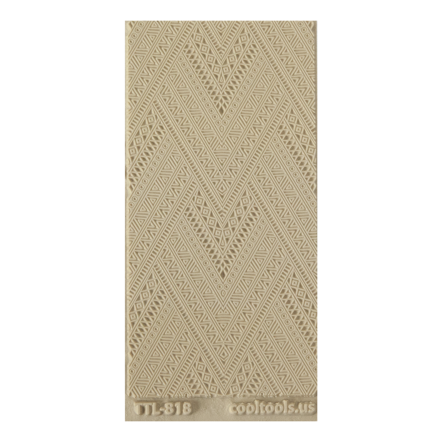 Texture Tile - Herringbone. Beige Texture Tiles are flexible, washable and can be used with any soft clay. Spritz with CoolSlip or dust on Dry Powder Release for stick-free impressions when using metal clay and polymer clay.
