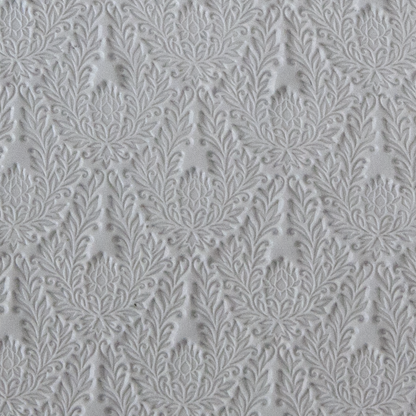 Texture Tile - Blooming Lotus sample rolled into clay