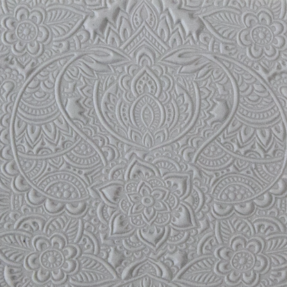 Texture Tile - Paisley Play sample rolled into clay
