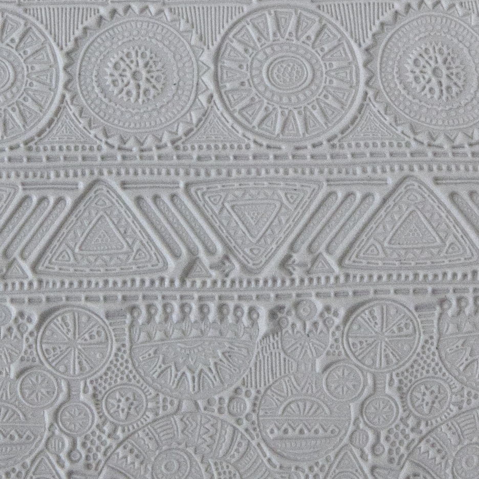 Texture Tile - Czech Carpet sample rolled into clay