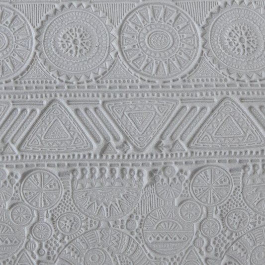 Texture Tile - Czech Carpet sample rolled into clay