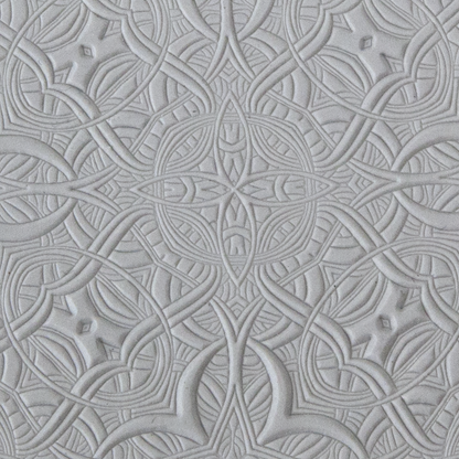Texture Tile - Celtic Entanglements sample rolled into clay