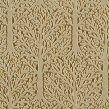 Texture Tile - Lost in the Woods. Beige Texture Tiles are flexible, washable and can be used with any soft clay. Spritz with CoolSlip or dust on Dry Powder Release for stick-free impressions when using metal clay and polymer clay.