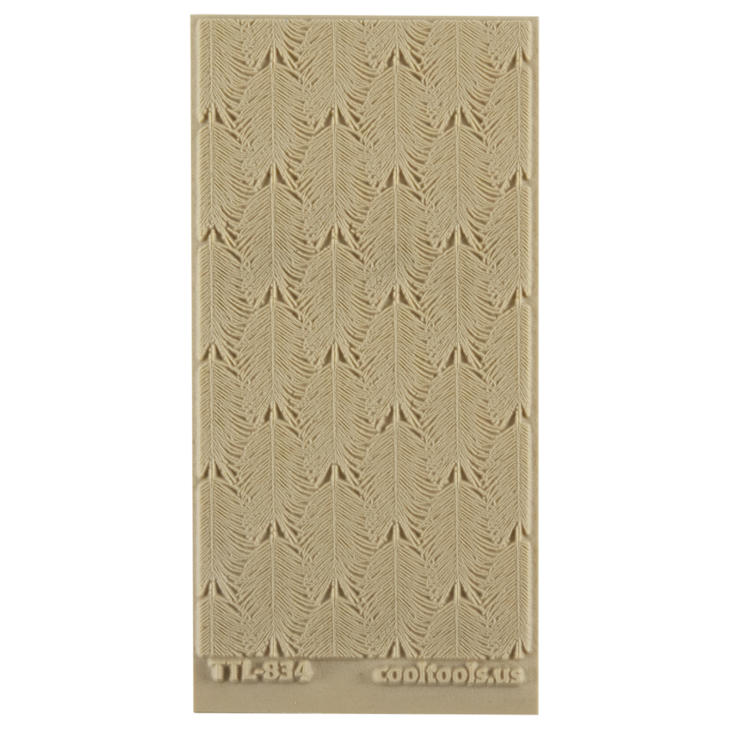Texture Tile - Hawaiian Sun. Beige Texture Tiles are flexible, washable and can be used with any soft clay. Spritz with CoolSlip or dust on Dry Powder Release for stick-free impressions when using metal clay and polymer clay.