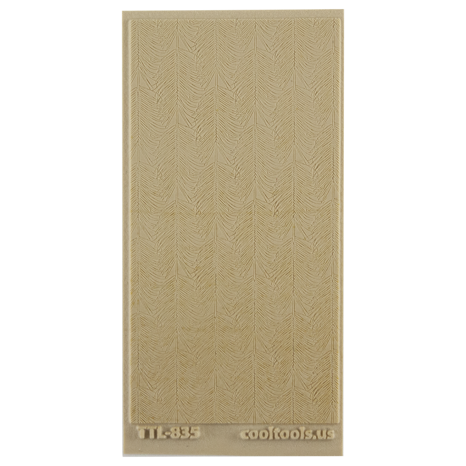 Texture Tile - Hawaiian Sun Fineline. Beige Texture Tiles are flexible, washable and can be used with any soft clay. Spritz with CoolSlip or dust on Dry Powder Release for stick-free impressions when using metal clay and polymer clay.