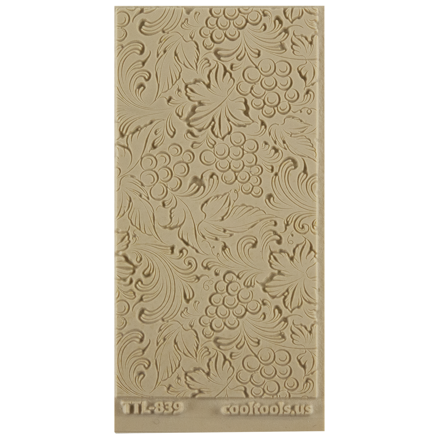 Texture Tile - Tuscany Dreams Embossed. Beige Texture Tiles are flexible, washable and can be used with any soft clay. Spritz with CoolSlip or dust on Dry Powder Release for stick-free impressions when using metal clay and polymer clay.