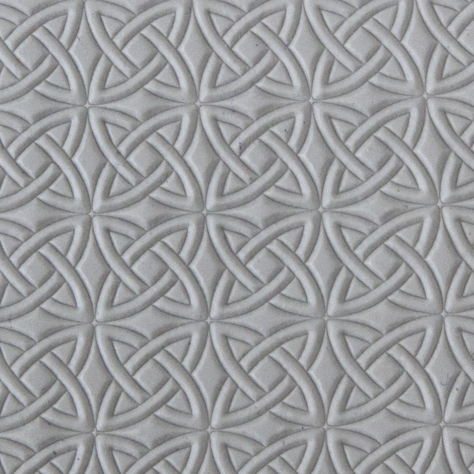 Texture Tile - Celtic Over & Under sample rolled into clay