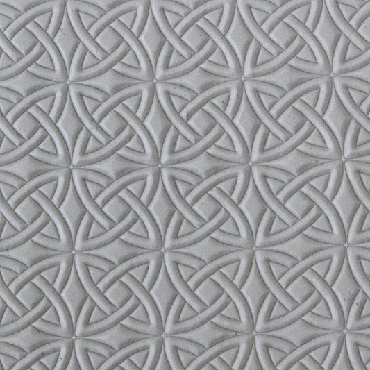 Texture Tile - Celtic Over & Under sample rolled into clay