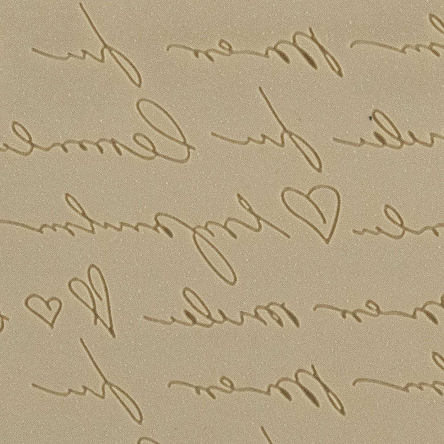 Texture Tile - Sincerely Yours Fineline. Beige Texture Tiles are flexible, washable and can be used with any soft clay. Spritz with CoolSlip or dust on Dry Powder Release for stick-free impressions when using metal clay and polymer clay.