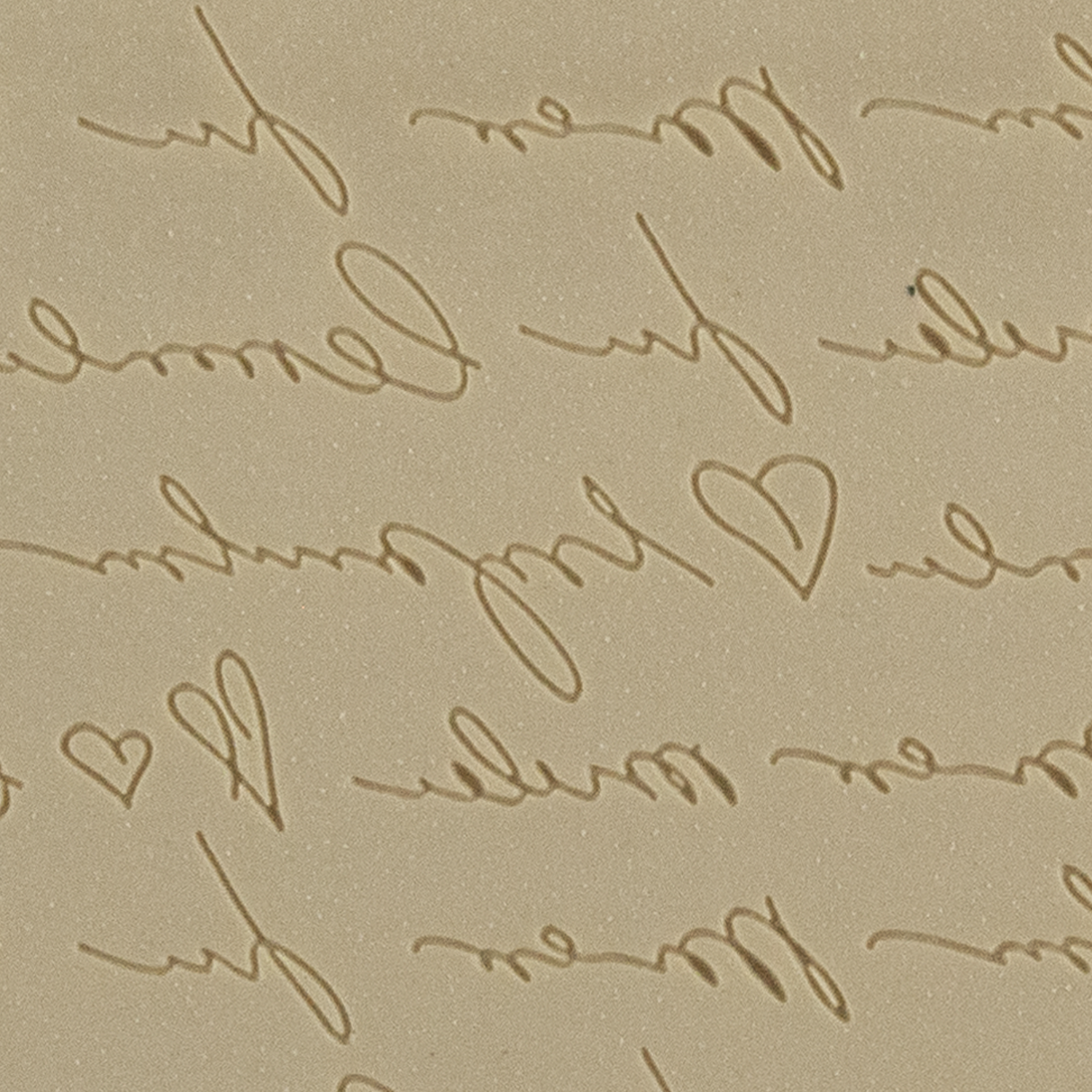 Texture Tile - Sincerely Yours Fineline. Beige Texture Tiles are flexible, washable and can be used with any soft clay. Spritz with CoolSlip or dust on Dry Powder Release for stick-free impressions when using metal clay and polymer clay.