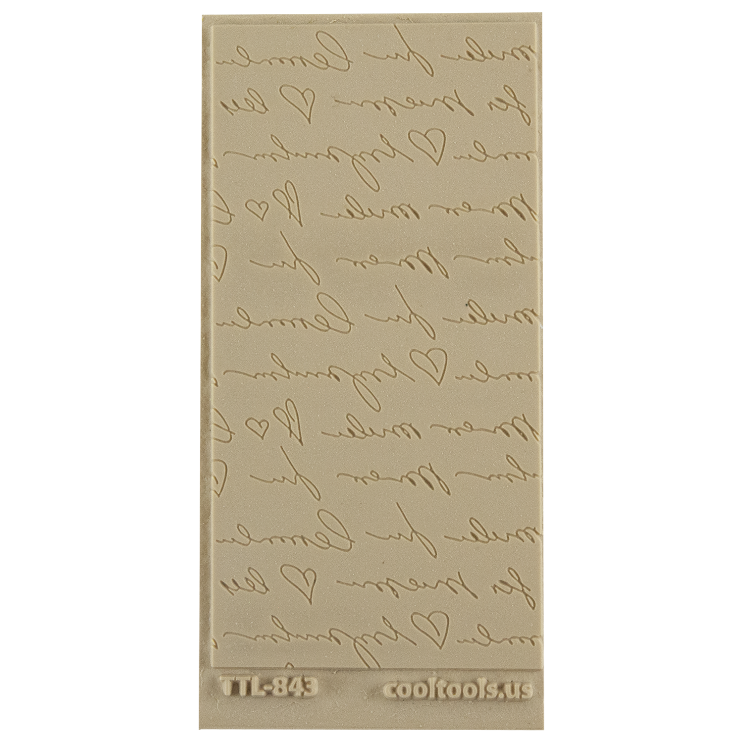 Texture Tile - Sincerely Yours Fineline. Beige Texture Tiles are flexible, washable and can be used with any soft clay. Spritz with CoolSlip or dust on Dry Powder Release for stick-free impressions when using metal clay and polymer clay.